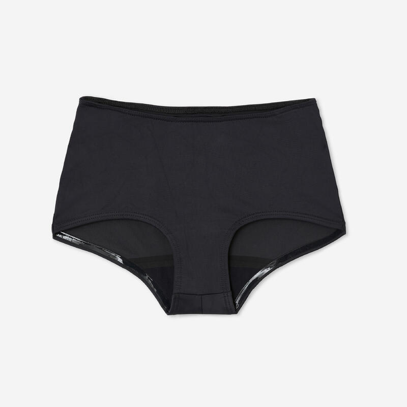 Slip de baie menstrual etanș shorty flux mediu Cyrene Negru Damă