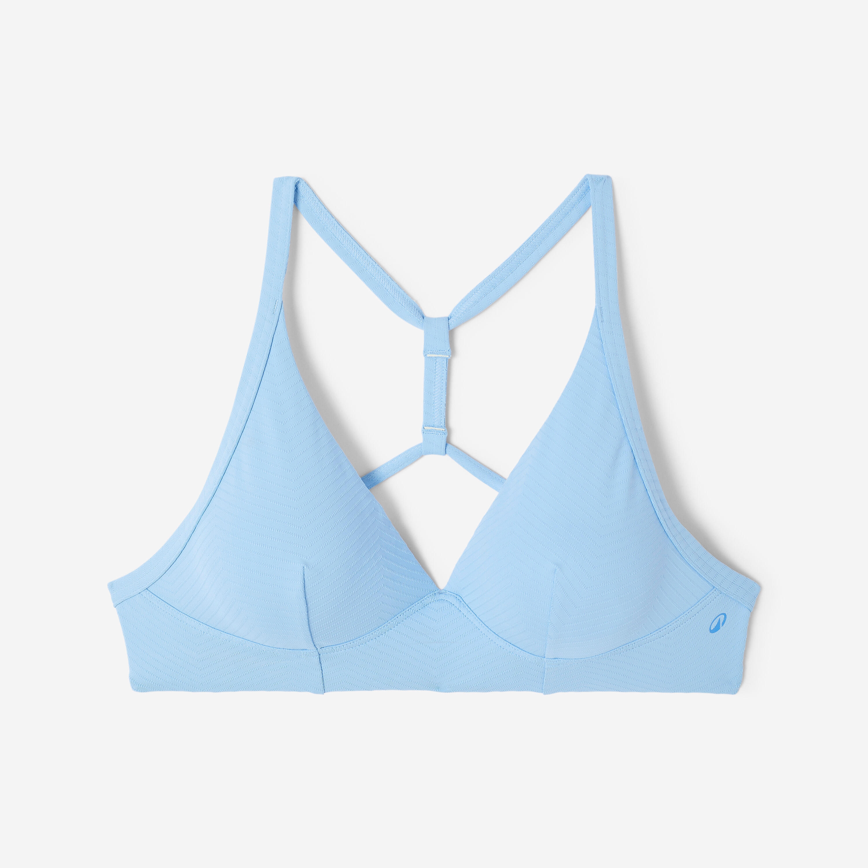 Haut de maillot de bain surf brassière texturé femme, Bea Venice bleu ciel 5/9