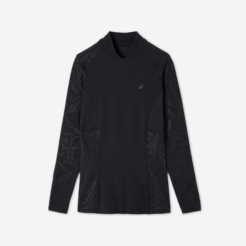 Kadın Slim Fit Uzun Kollu UV Korumalı Tişört - Siyah - LOU