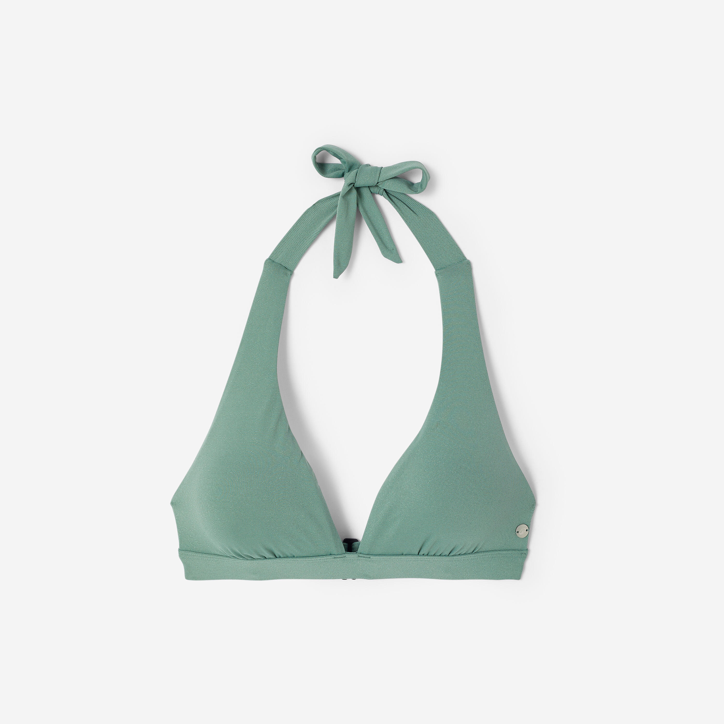Top Bikini Mujer Forma Fular Efecto Brillante Cora Caqui 6/7