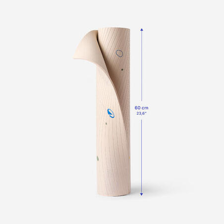 Килимок для йоги дитячий бежевий/темно-зелений 