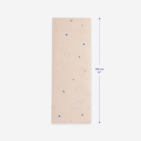 Килимок для йоги дитячий бежевий/темно-зелений 