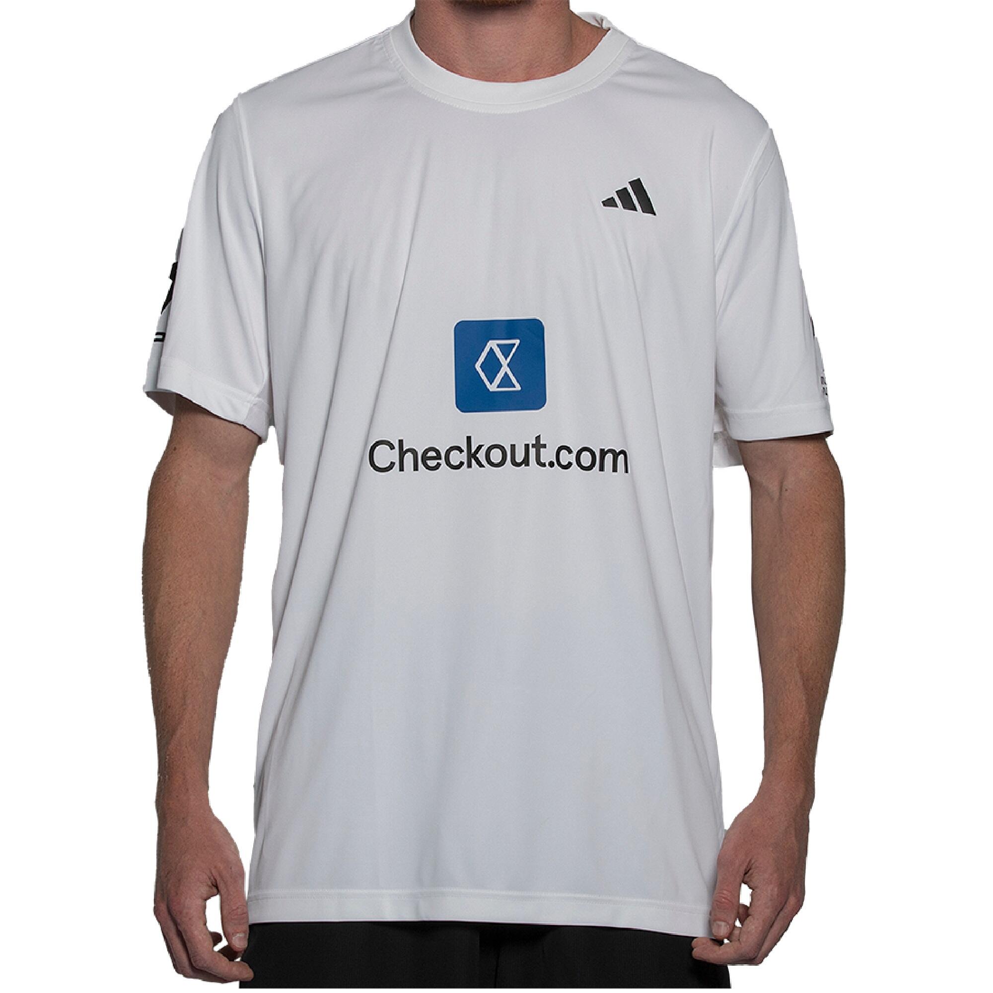 Camiseta de pádel Adidas Court de Ale Galán. Color Blanco para adulto. 3/3
