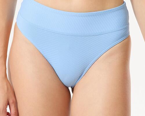 Bas de maillot surf culotte taille haute texturé femme, Nora Venice bl