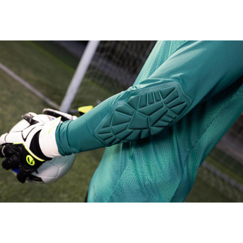Tricou de portar de fotbal cu protecții F500 Verde Adulți
