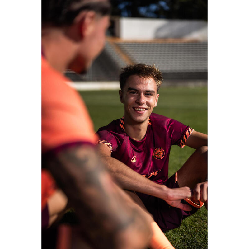 Tricou de fotbal cu mânecă scurtă viralto II OilPixl Roșu Portocaliu Adulți