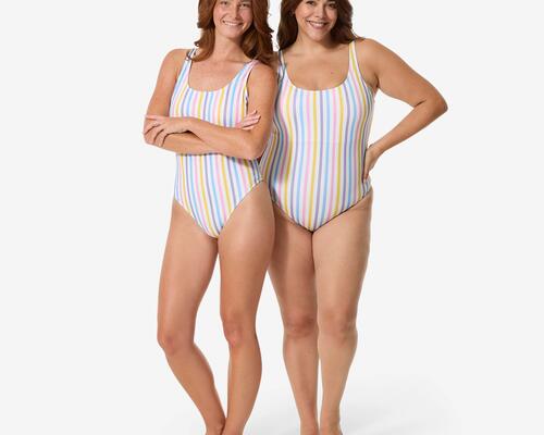 Maillot de bain une pièce rayé femme, Aurely multicolore