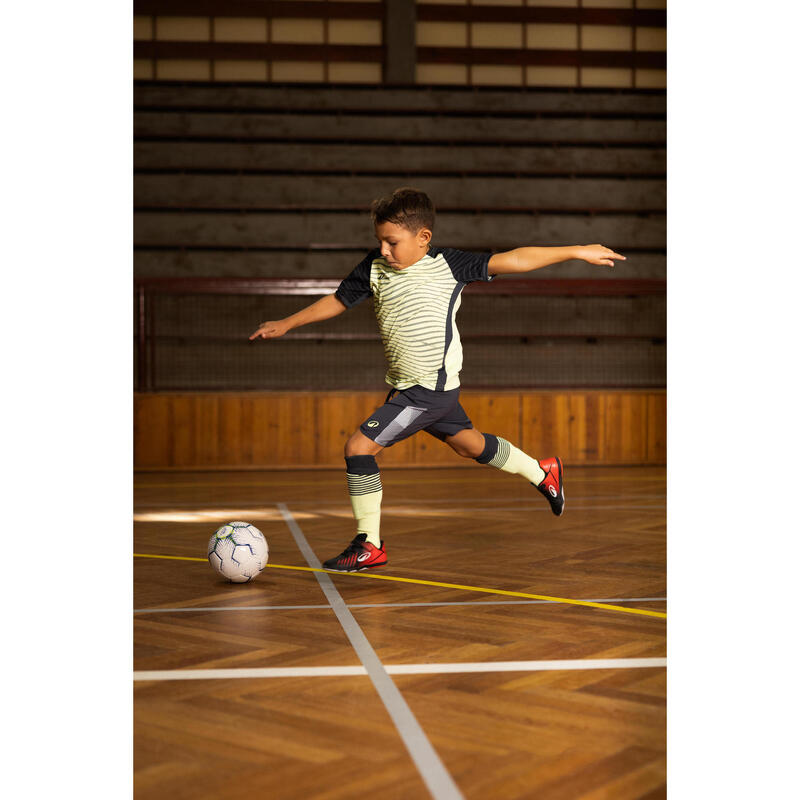 Tricou de fotbal cu mânecă scurtă VIRALTO Ripples Galben-Negru Copii