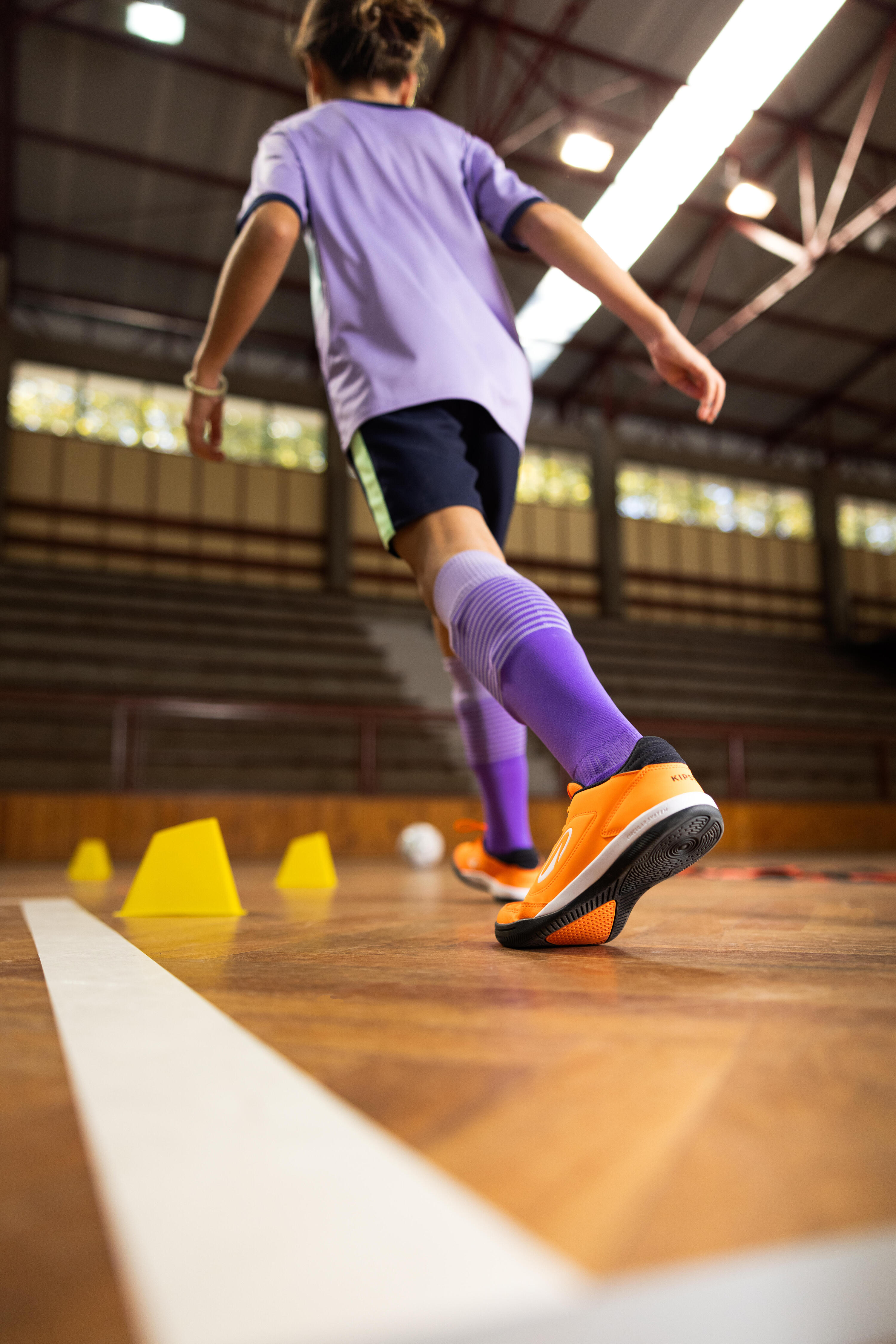 Meias Altas de Futebol Cano Alto Criança Viralto KIDS Boreal Roxo/Lavanda 7/7