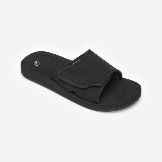 Chanclas Pala Playa Surf Hombre Olaian Negro