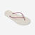 Tongs femme, 500 Animal blanc