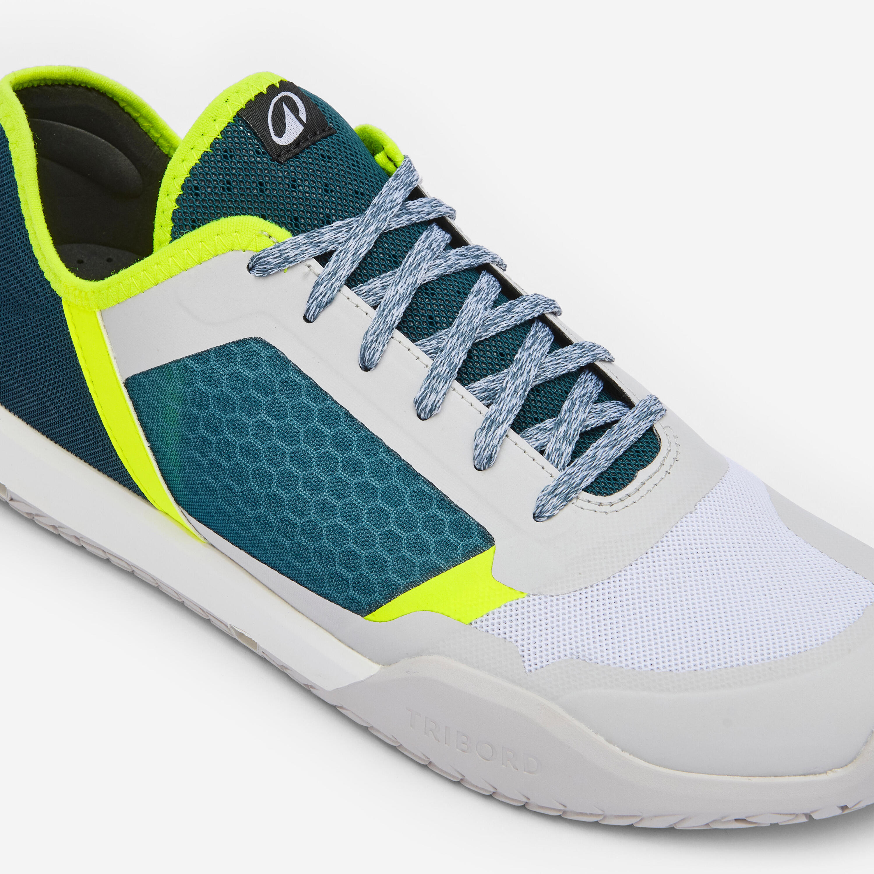 Sapatos de Vela Homem 500 Verde/Amarelo 5/8