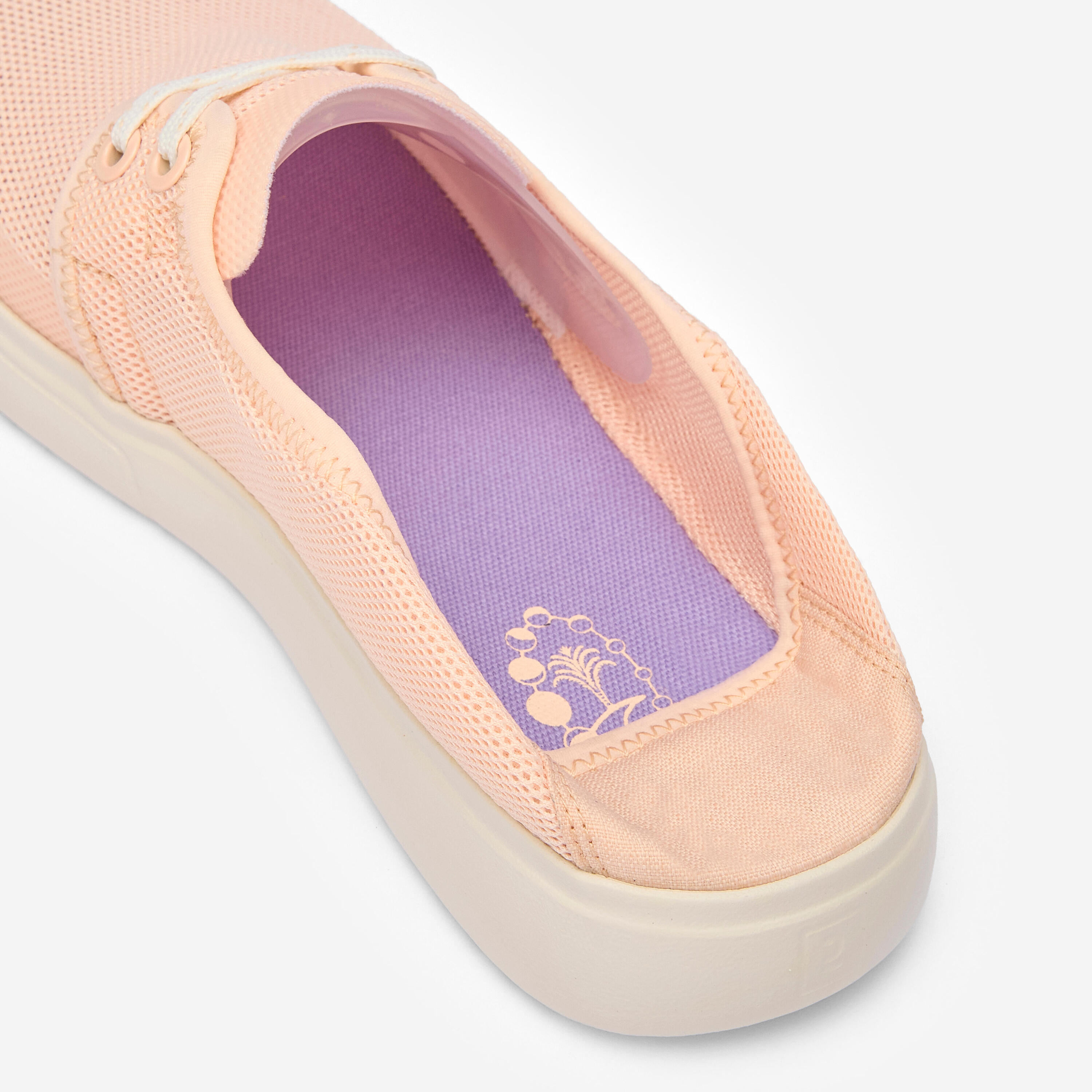 Strandschuhe Espadrilles Damen, Areeta weiss hellrosa 3/6