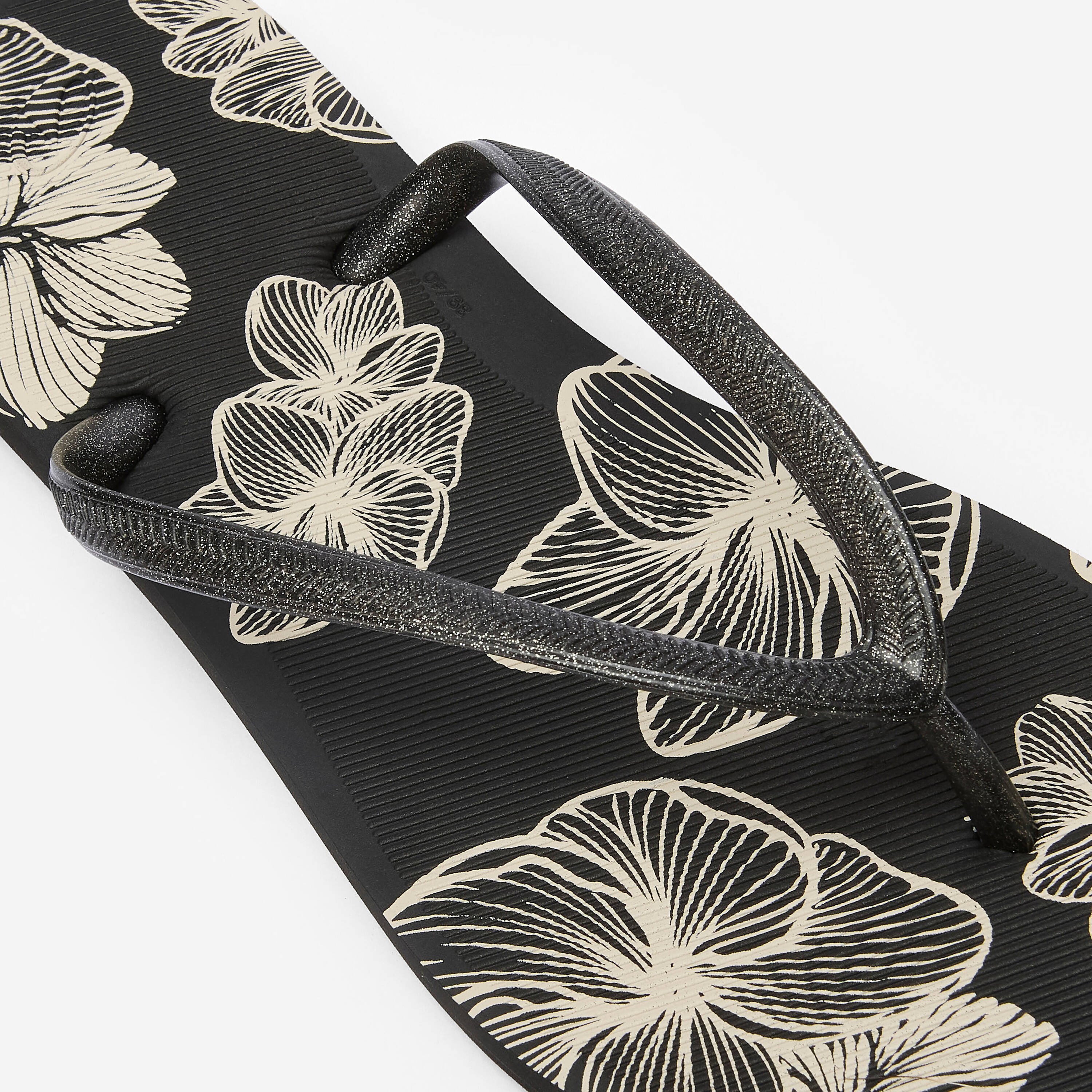 Women’s flip-flops, 500 Tiare black -  3