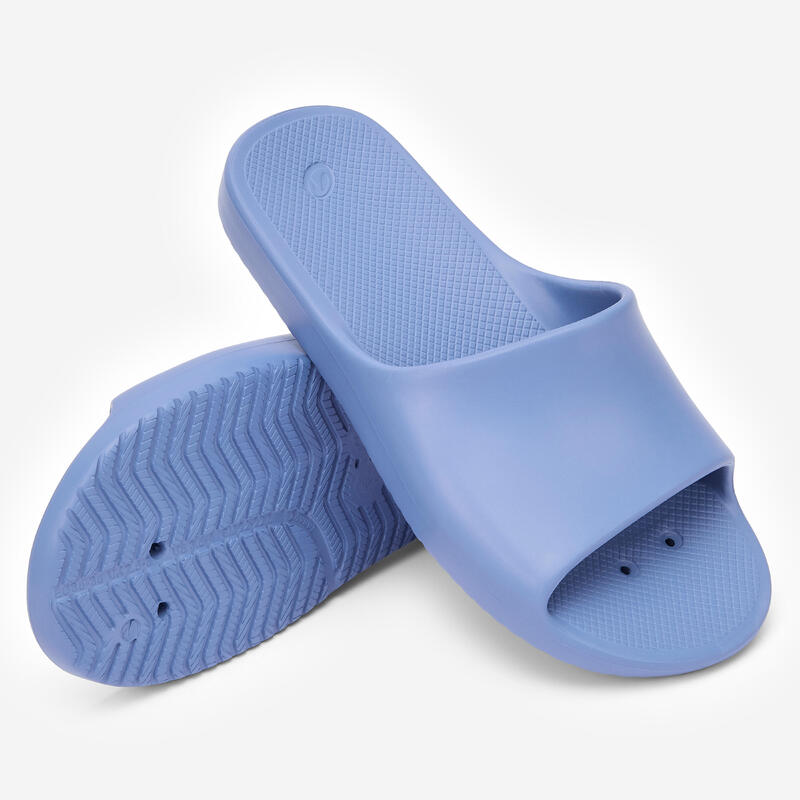 Papuci de piscină Slap 500 Albastru Jeans Copii