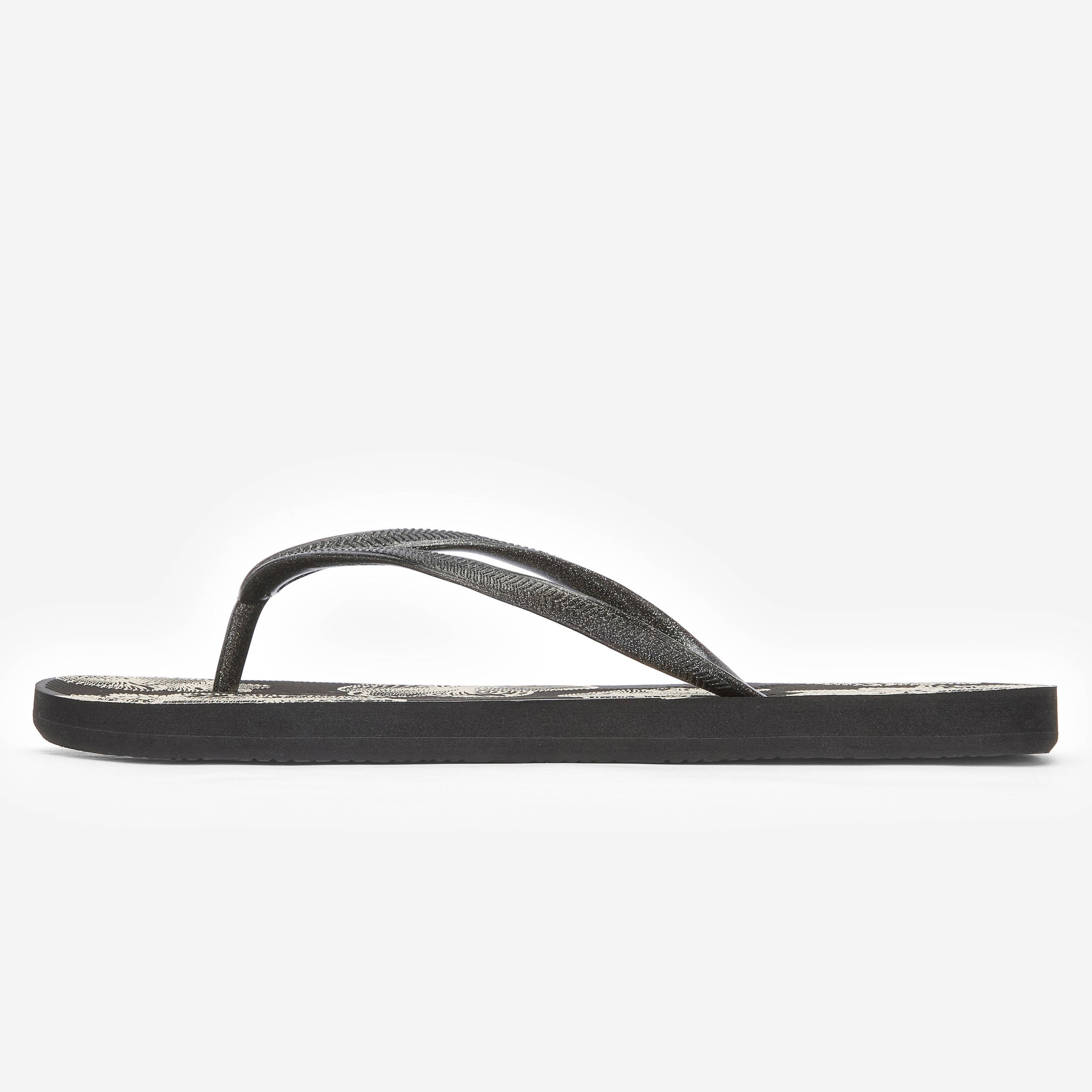 Women’s flip-flops, 500 Tiare black -  5