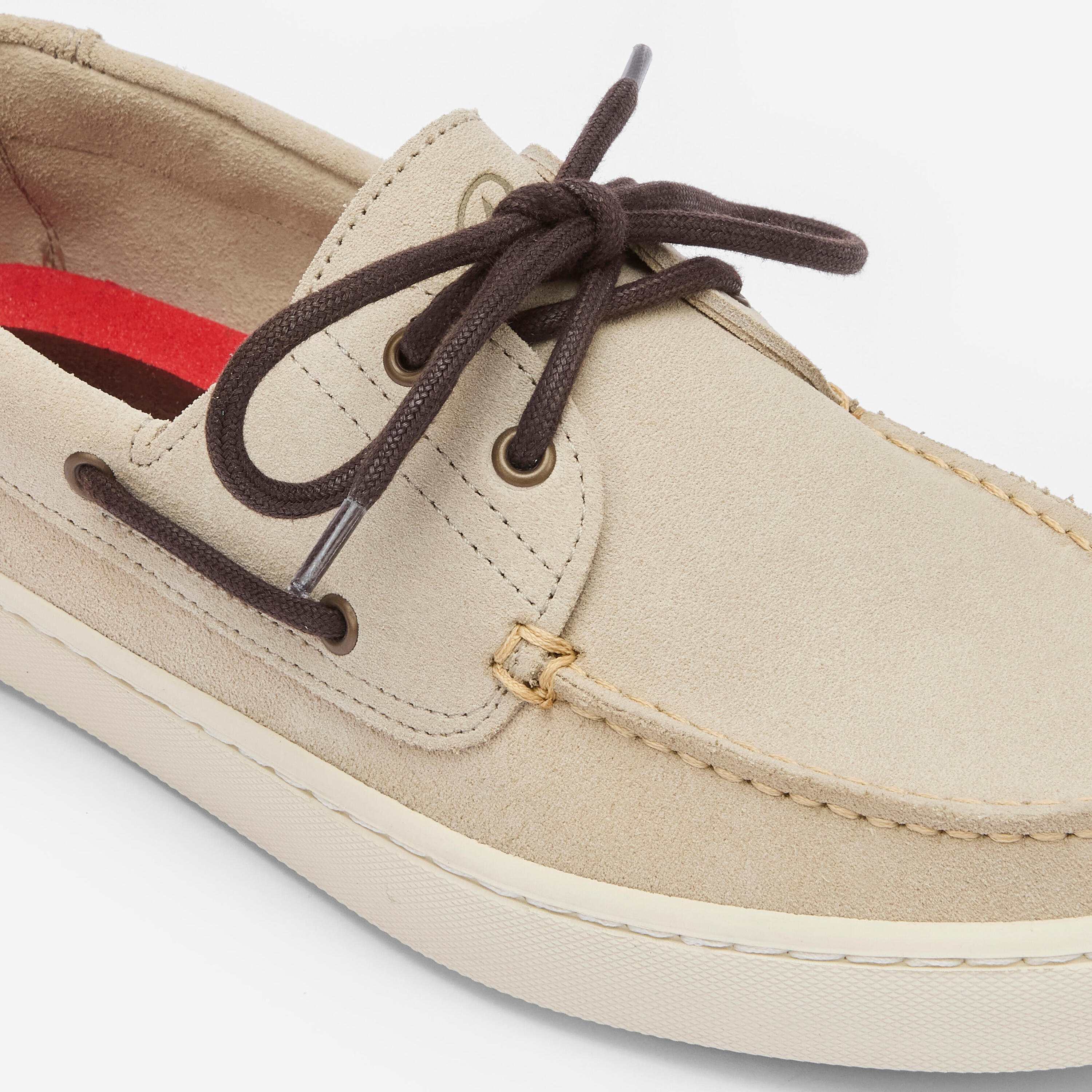 Chaussure bateau nubuk, 120 beige 3/6