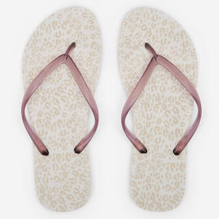 Women’s flip-flops, 500 Animal white