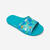 Claquettes de piscine enfant, Slap 500 palm turquoise