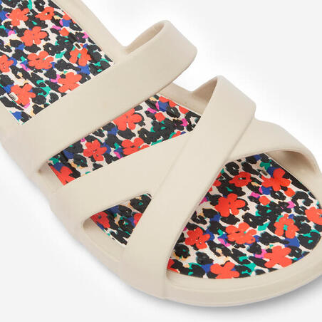 Шльопанці жіночі 500 для басейну бежеві