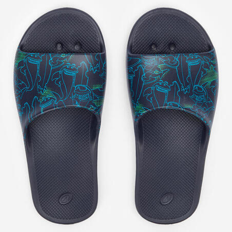 Шльопанці дитячі 500 для басейну темно-сині