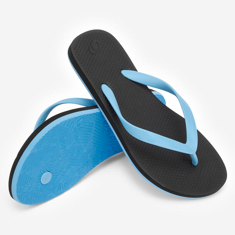 Papuci tongs 500 Bleu Negru și Albastru Copii