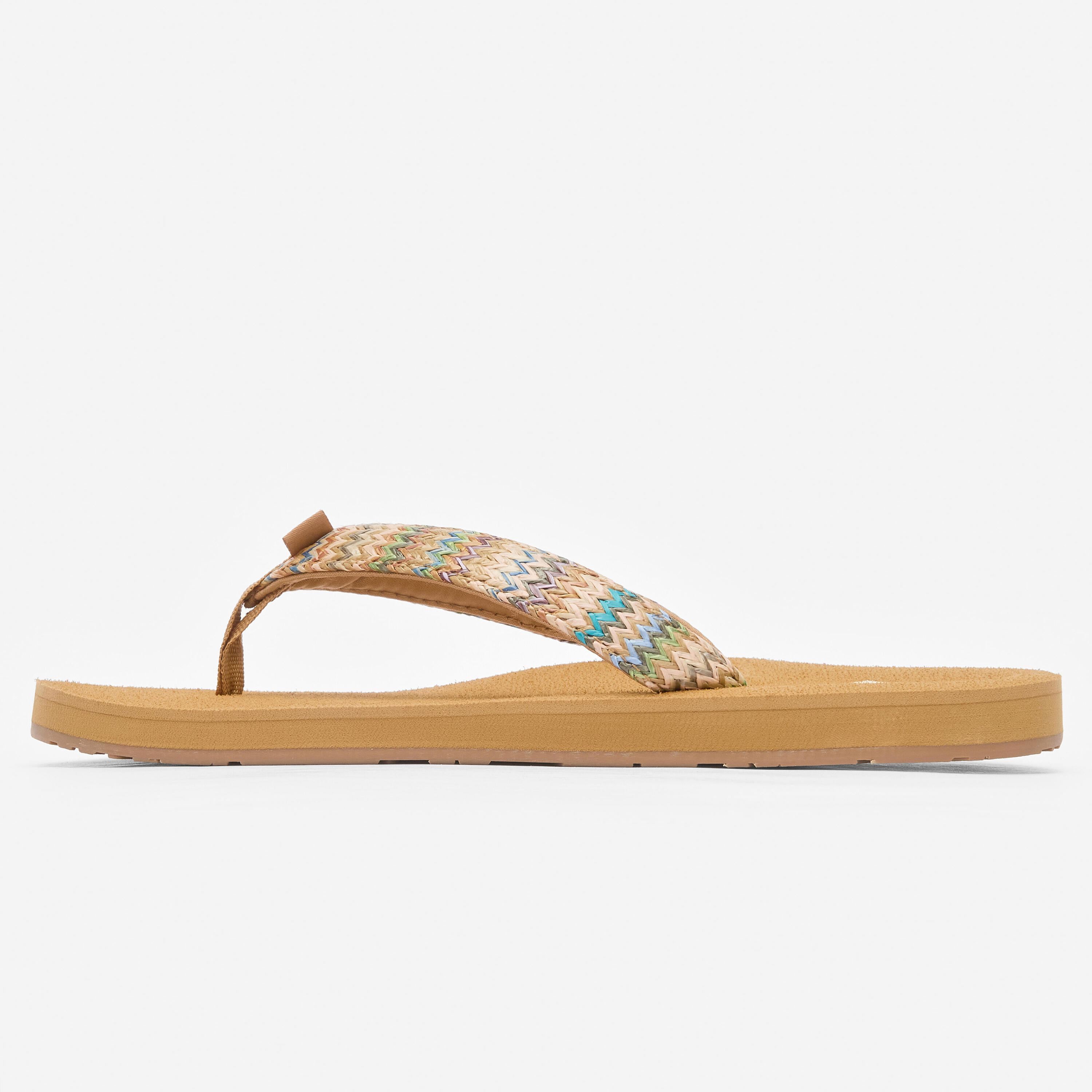 Tongs Femme - Porto beige raffia 4/5