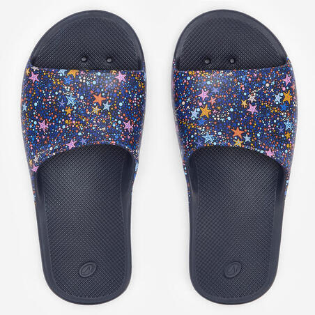 Шльопанці дитячі 500 для басейну темно-сині