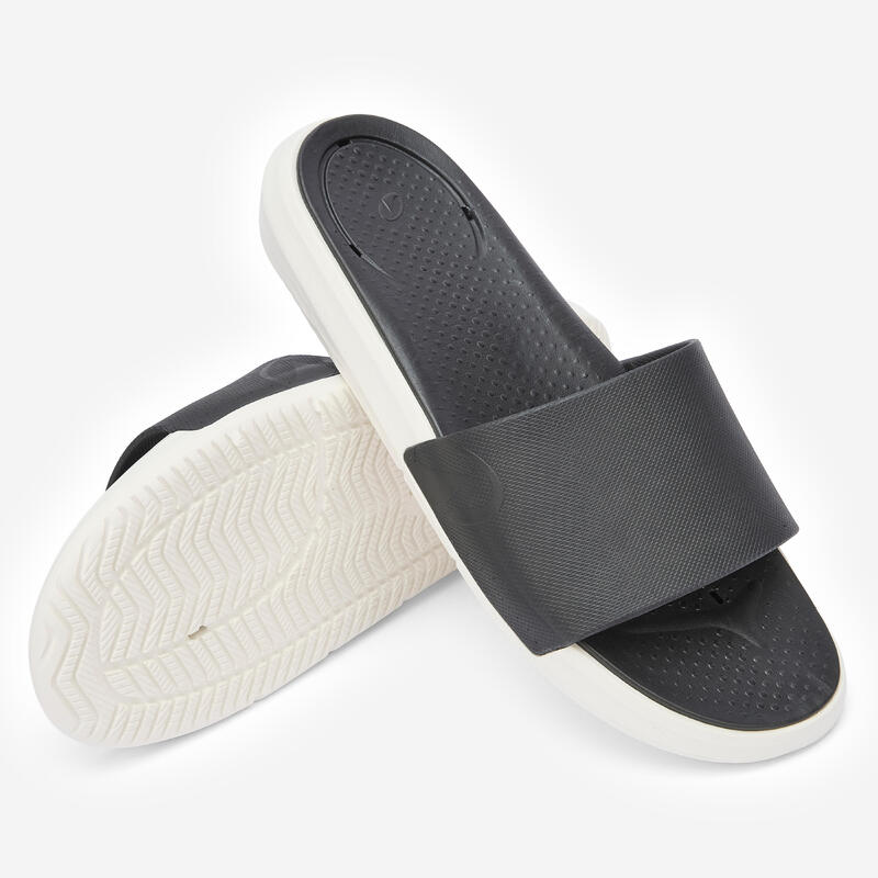Papuci de piscine Fit 900 Negru-Alb Bărbați