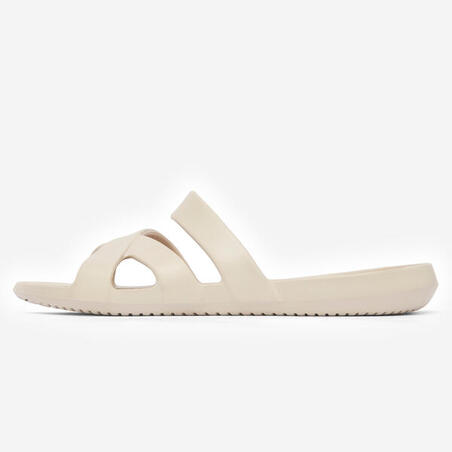 Шльопанці жіночі 500 для басейну бежеві