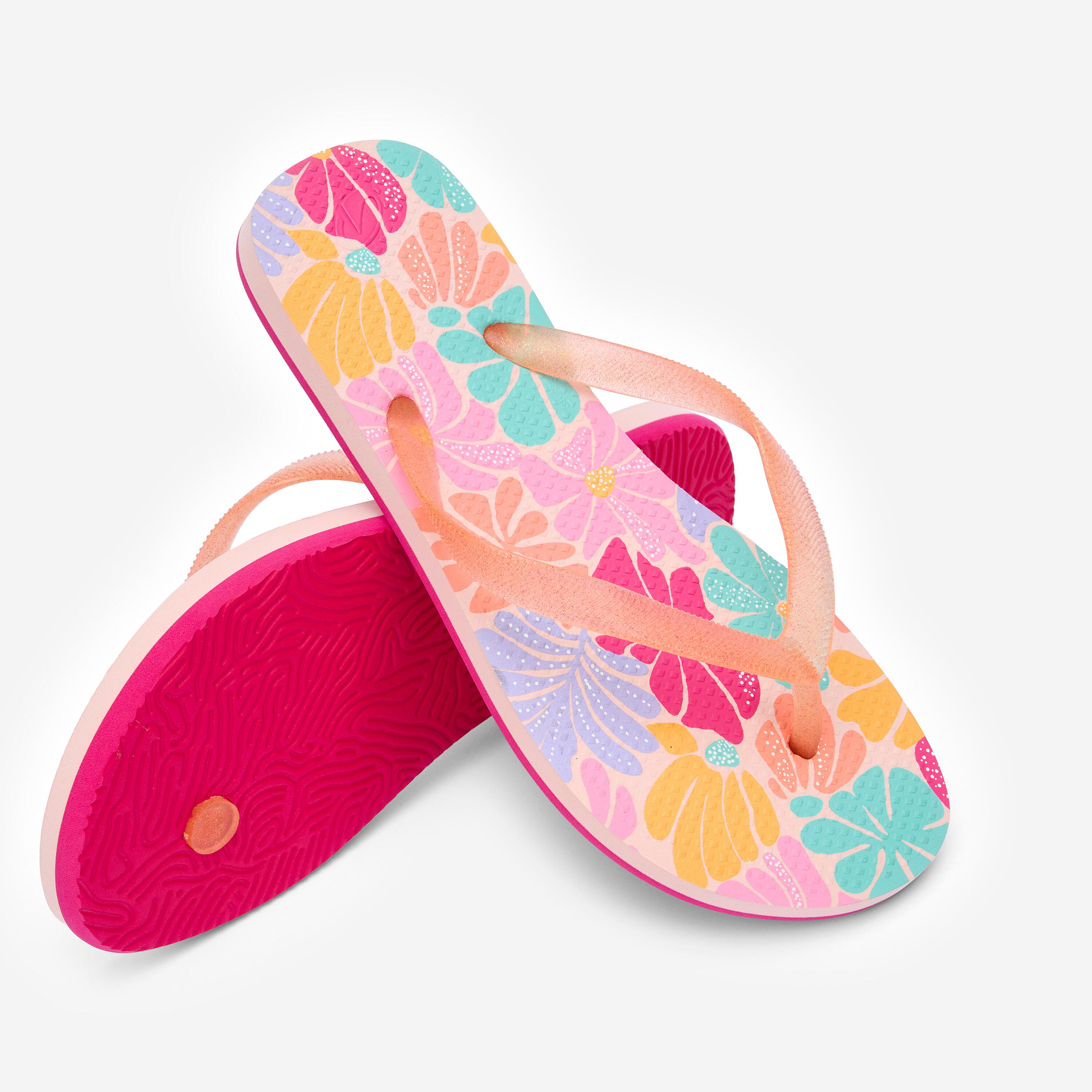 Kinder-Flip-Flops 500 Flowy rosa 3/8
