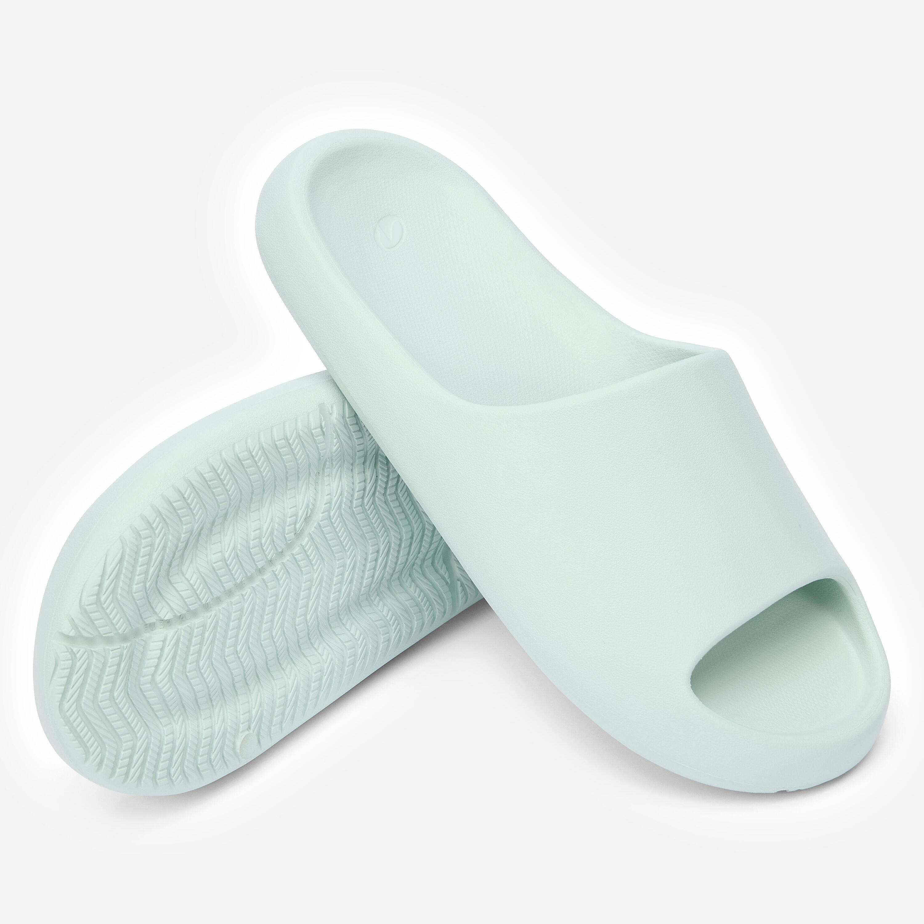 Claquettes de piscine, Style 500 vert clair 4/7