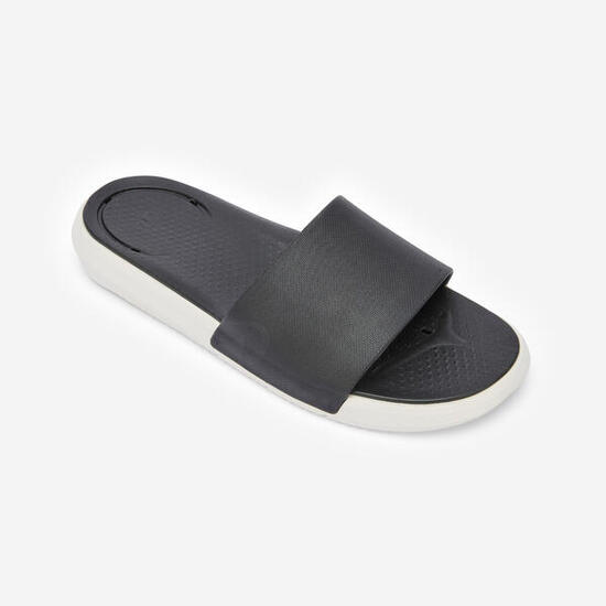 Chanclas Piscina Fit 900 Hombre Negro-Blanco