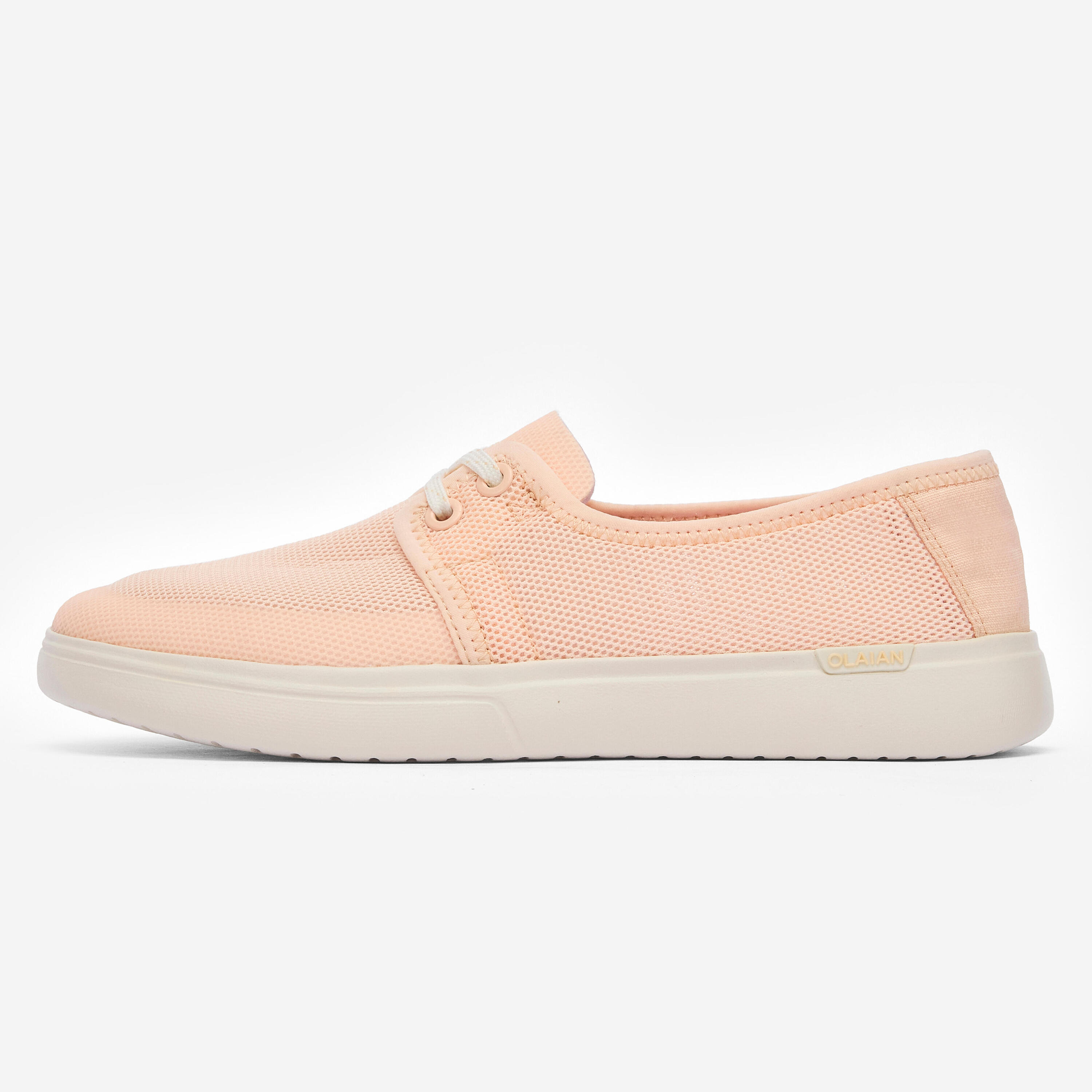 Strandschuhe Espadrilles Damen, Areeta weiss hellrosa 4/6