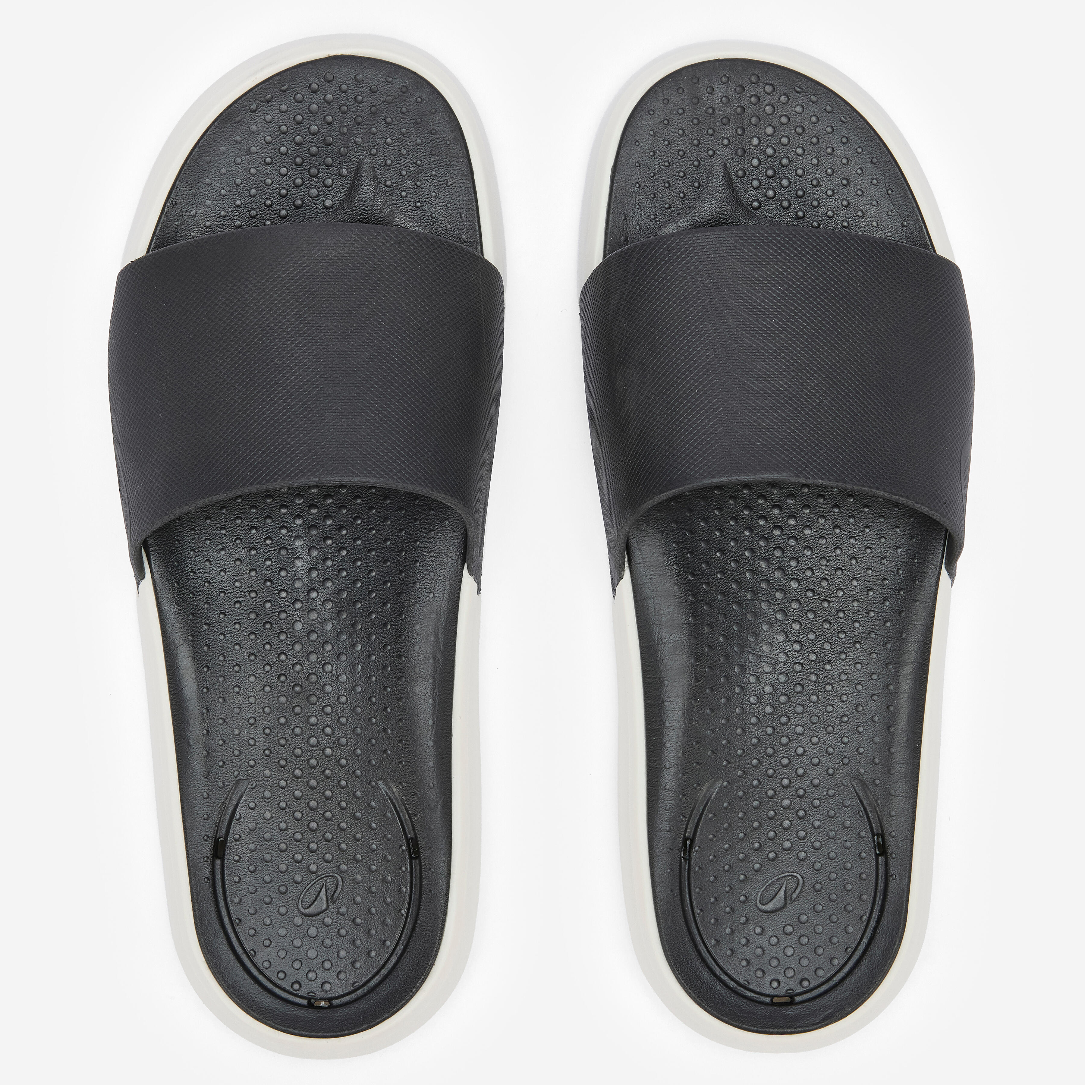 DECATHLON Pánske plavecké šľapky Fit 900 čierno-biele 47 · záber 3