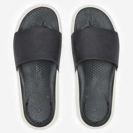 Шльопанці чоловічі Fit 900 для басейну чорні/білі