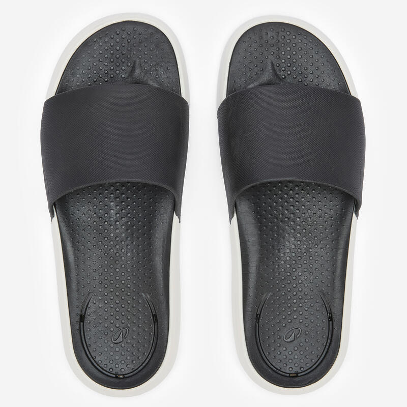 Papuci de piscine Fit 900 Negru-Alb Bărbați
