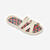 Claquettes de piscine femme, Slap 500 beige graou