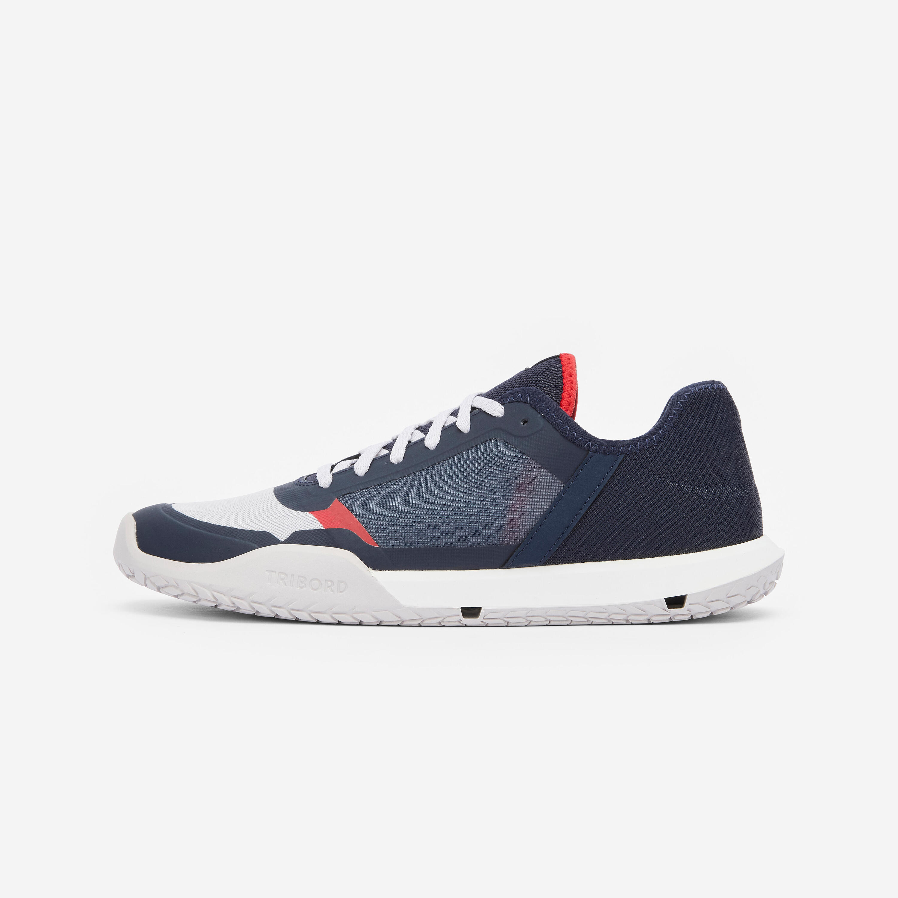 Baskets bateau homme, 500 bleu gris 5/5