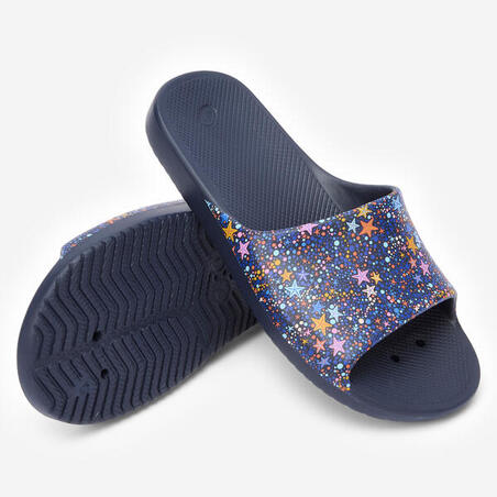 Шльопанці дитячі 500 для басейну темно-сині