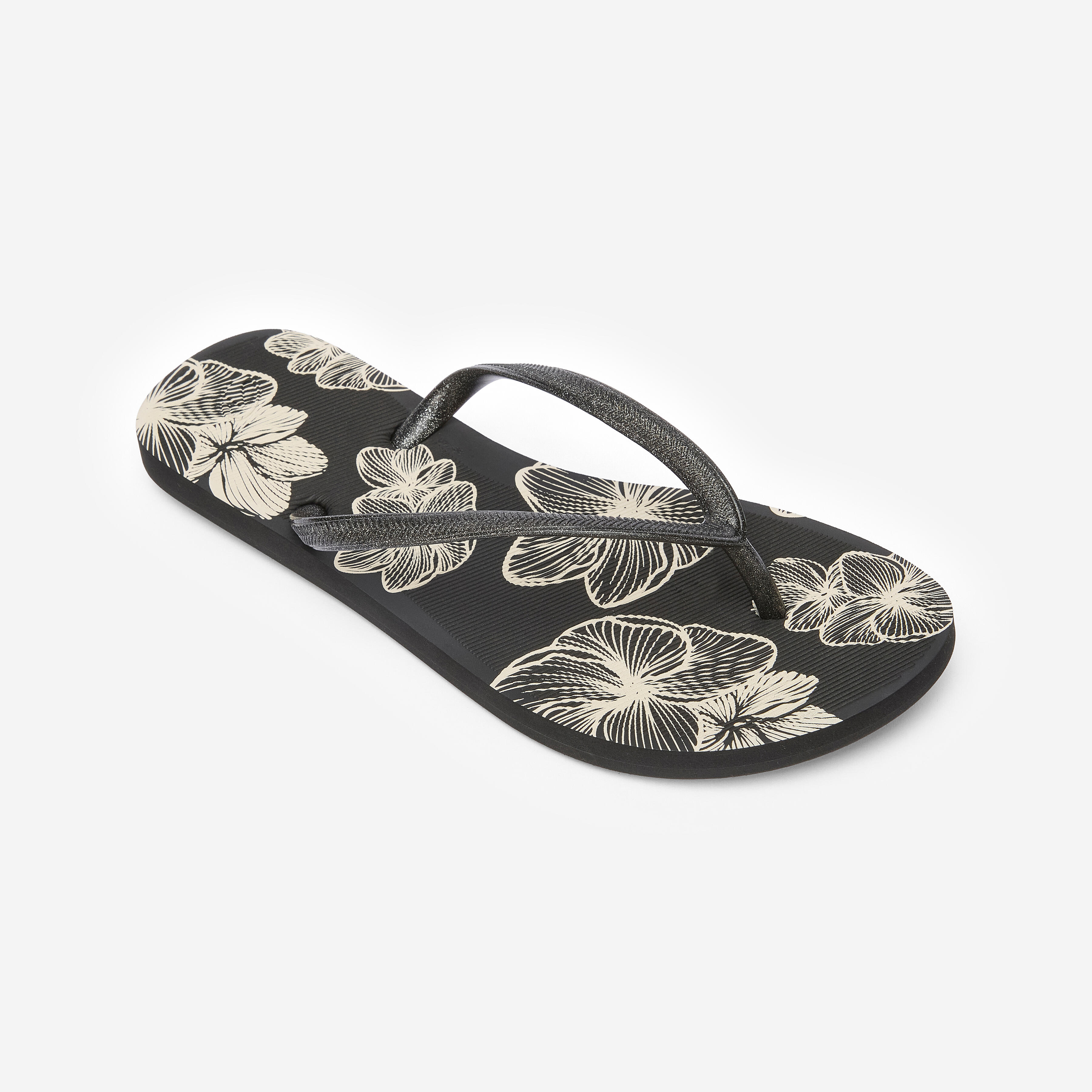 Women’s flip-flops, 500 Tiare black