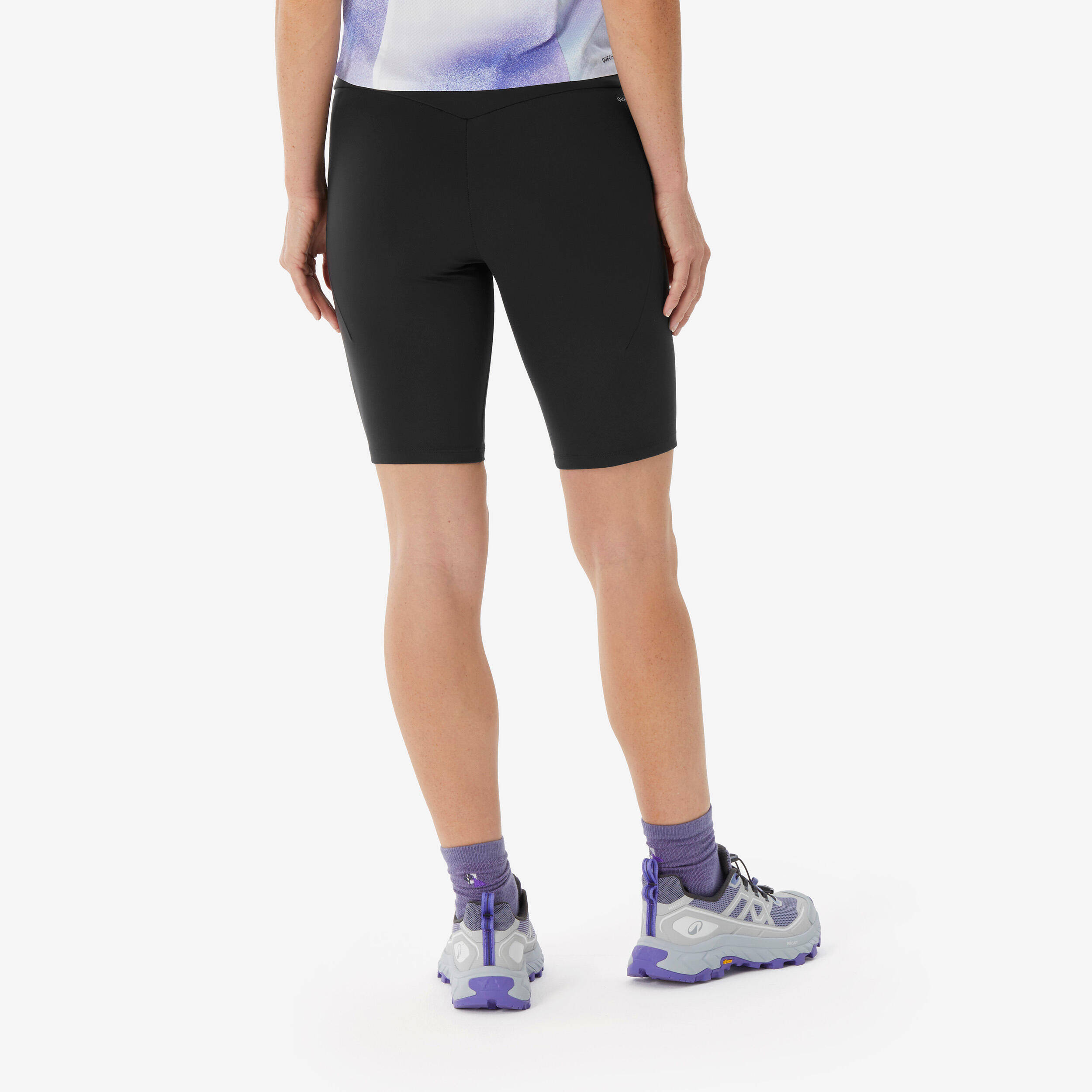 Women’s long hiking shorts, MH500 - Black -  3