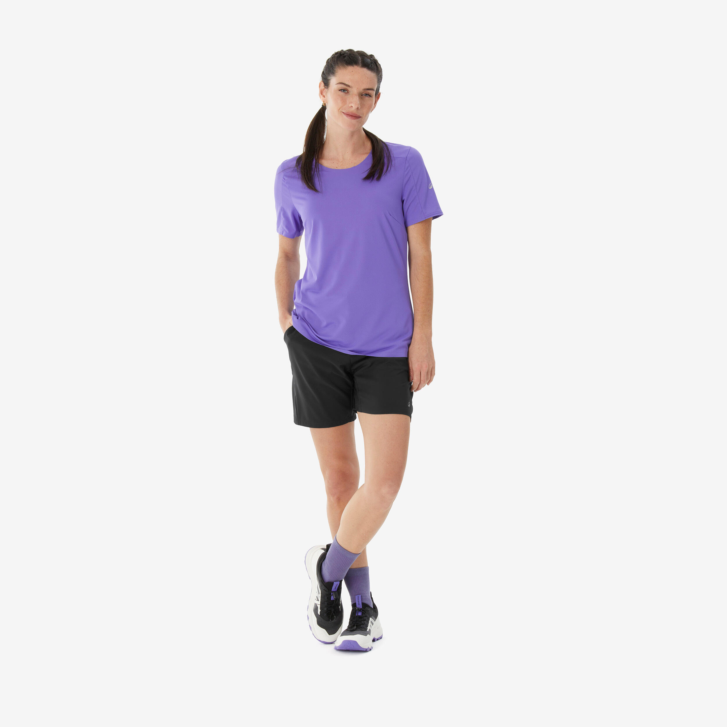 Wandelshort voor dames MH100 Essential zwart 2/4