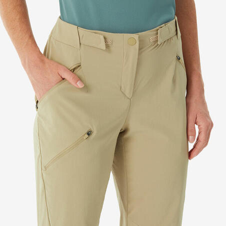 Штани жіночі MH500 для туризму бежеві