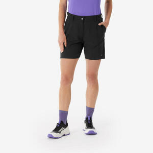 Pantalón corto de senderismo mujer - MH100 ESSENTIAL negro