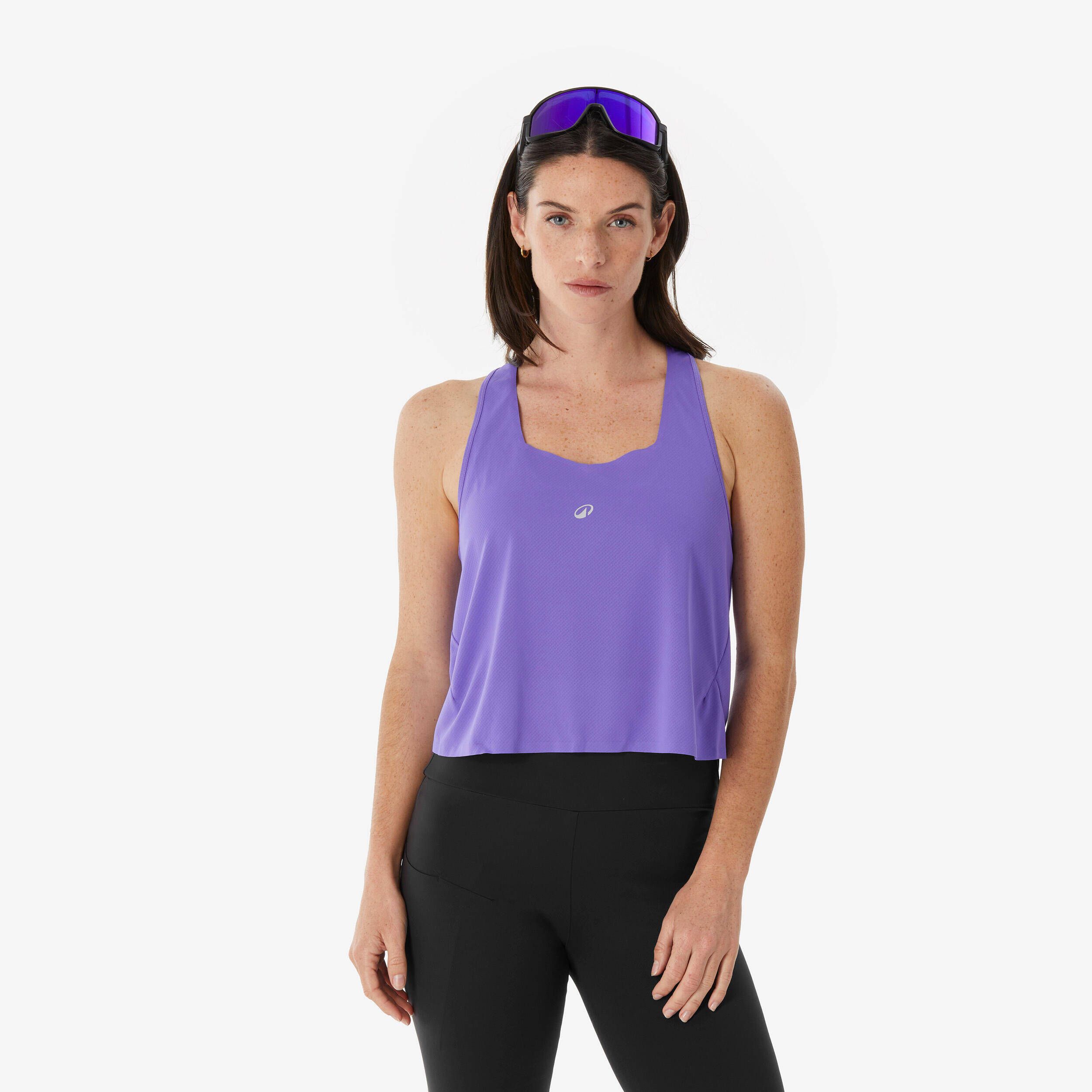 Women’s hiking tank top, MH500 - Purple -  1