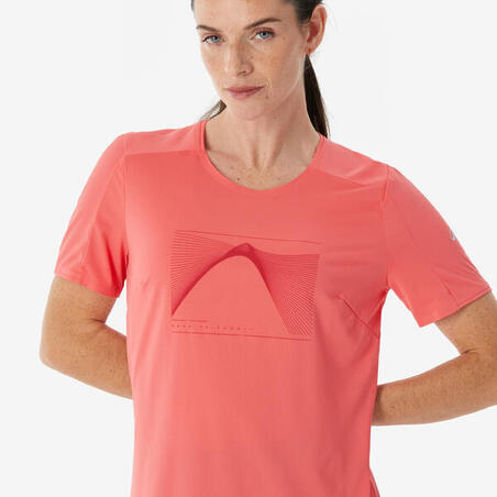Футболка жіноча MH500 для гірського туризму рожева