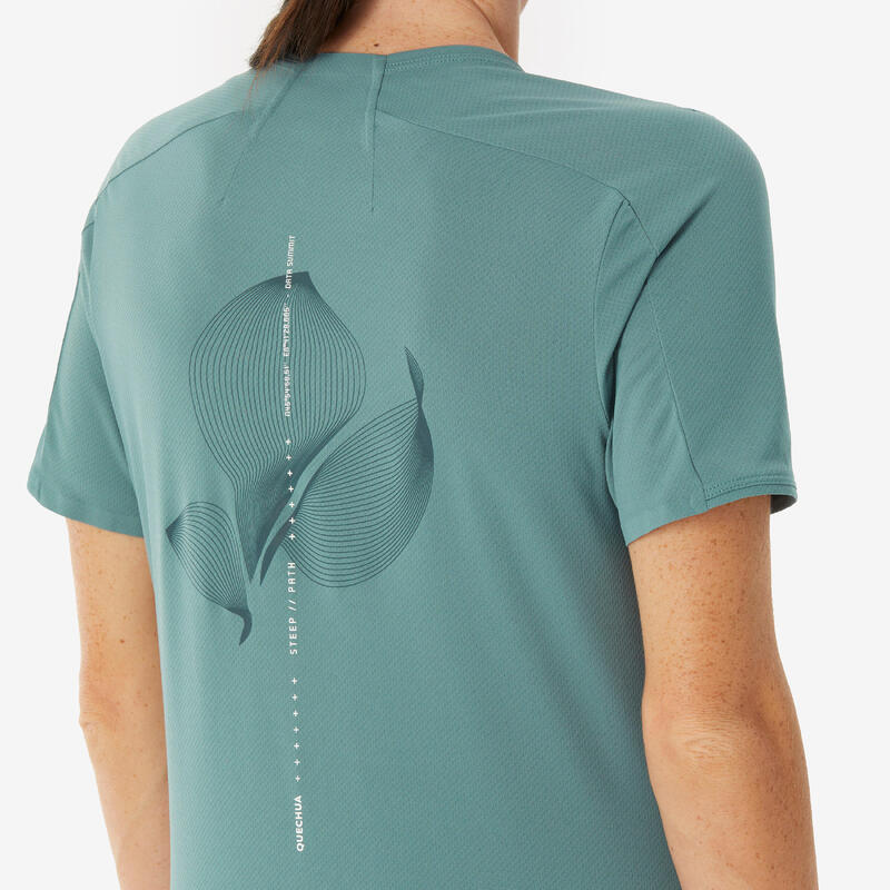 Kadın Outdoor Kısa Kollu Tişört - Yeşil - MH500