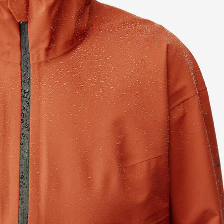 Куртка жіноча MH100 для туризму водонепроникна коричнева