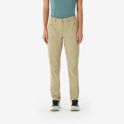 Pantaloni trekking donna MH500 verdi